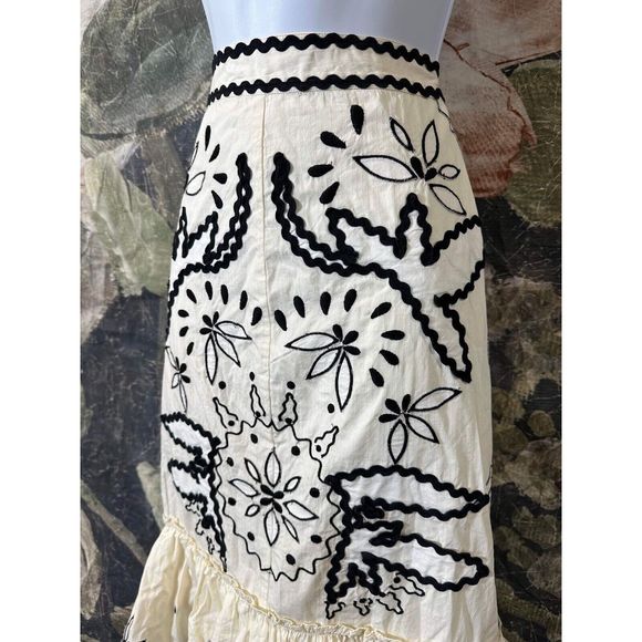 New Anthropologie Tiered Mermaid Skirt Size 4 - Picture 7 of 8